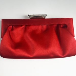 Red Satin Clutch